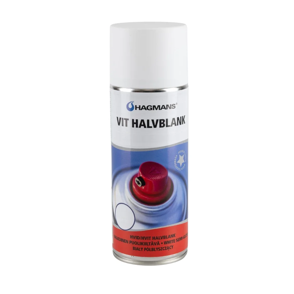 Hagmans Dekkfarge hvit halvblank, 400 ml v:1036702