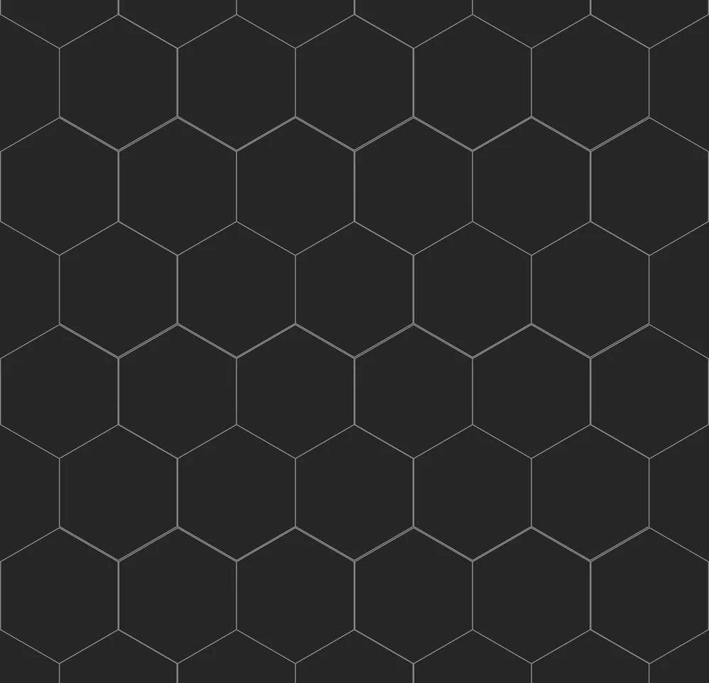 Kjøkkenplate 2024-KM71 S Black Hexagon - Fibo v:5876761