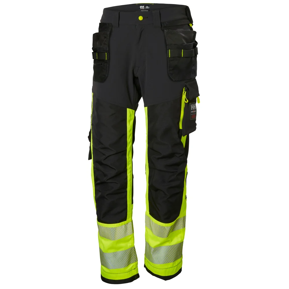 Helly Hansen Workwear Håndverksbukse ICU varsel, klasse 1, kokosgrå/gul. v:6264388