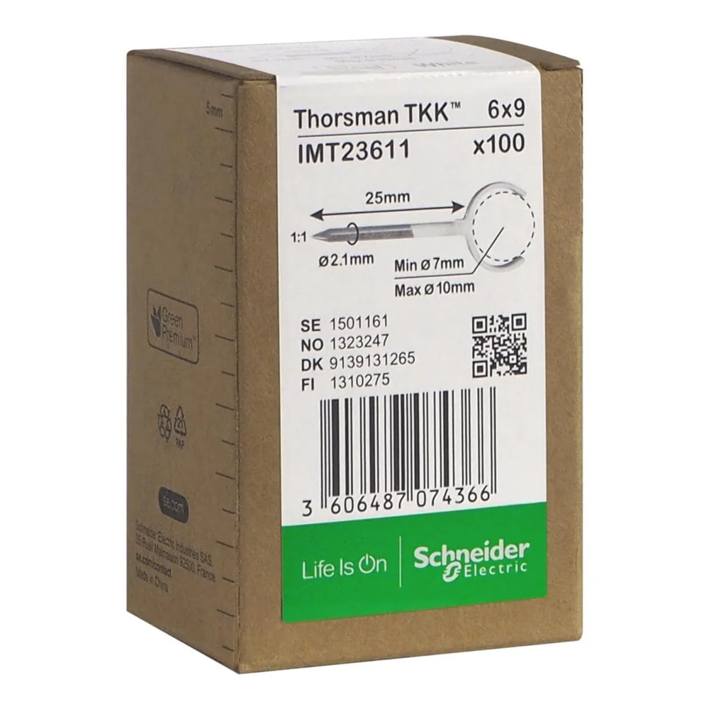 Schneider Electric Klammer spiker, 100-pakning, rund kabel v:3733248