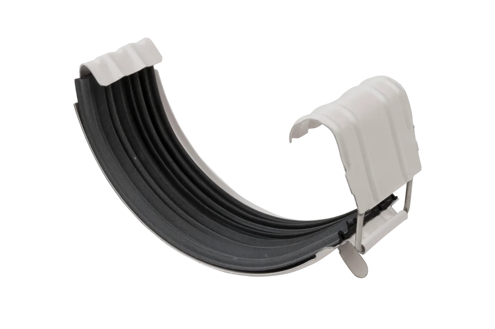 Takrenne Renneskjøt med pakning stål hvit 125mm – Isola v:9905578 Takrenne Renneskjøt med pakning stål hvit 125mm – Isola v:9905578