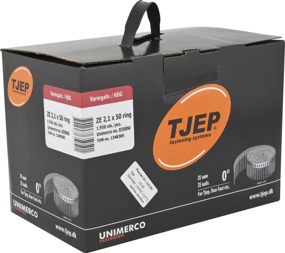 Tjep ze21/35 ringspiker varmf. Fullhode. Box 2.600 stk. v:8726991