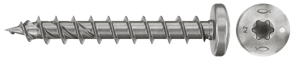Treskrue rustfri A2 panhode TX 5x50 mm 50 stk v:7924929