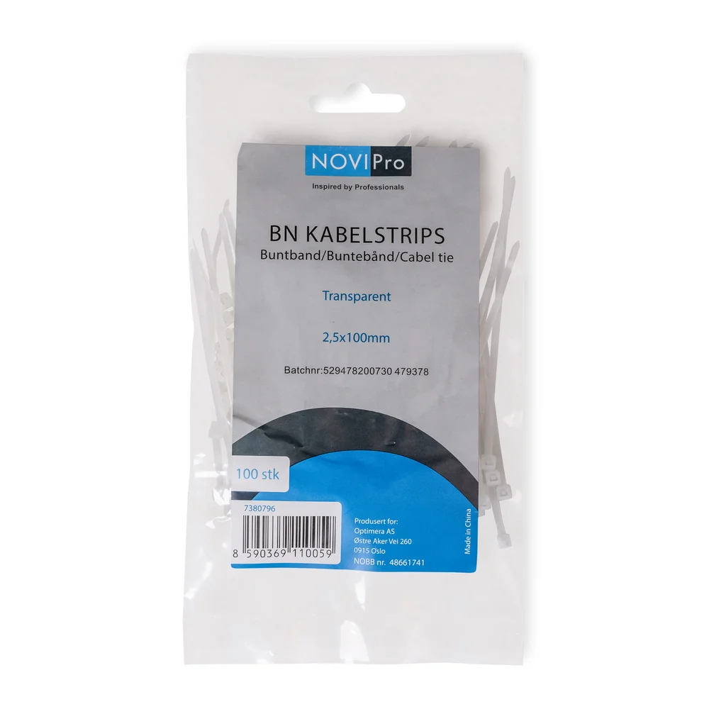 NOVIPro Kabelstrips bn 2,5X100 mm v:2951928 NOVIPro Kabelstrips bn 2,5X100 mm v:2951928