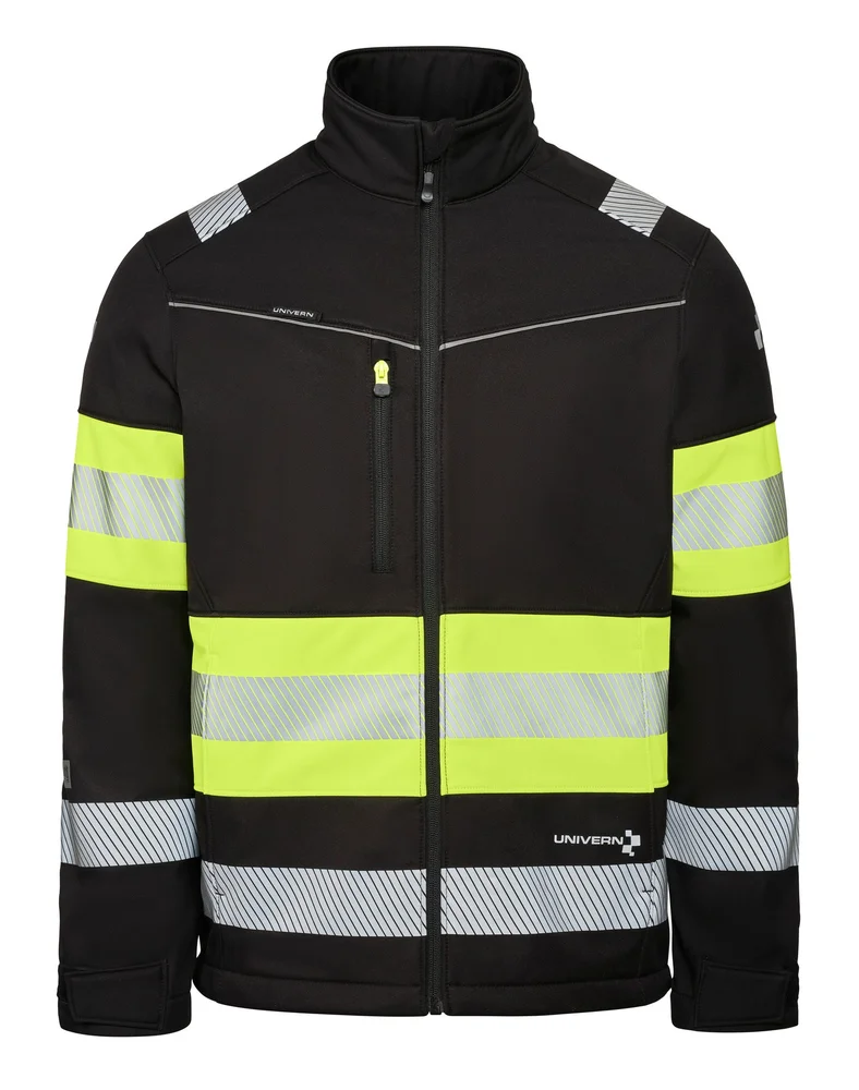 UNIVERN SOFTSHELLJAKKE PROTEC KL.1 SVART/GUL v:7853360 UNIVERN SOFTSHELLJAKKE PROTEC KL.1 SVART/GUL v:7853360