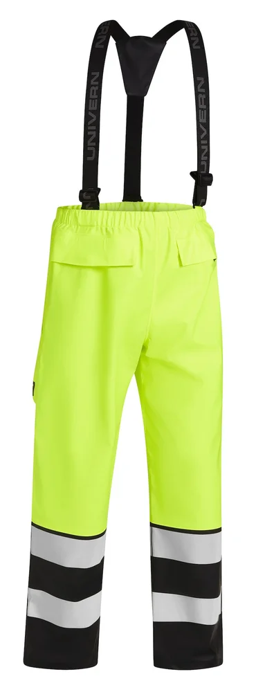 UNIVERN REGNBUKSE VESTNES 97256 FR PU KL.2 GUL/SVART v:7472532
