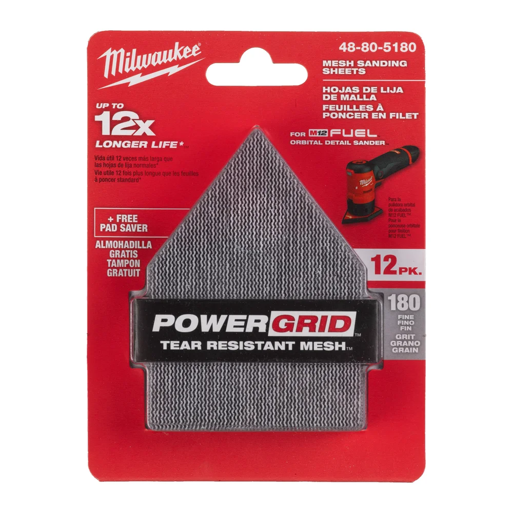 Milwaukee Nettpapp, 67x92 mm, K180, 13P-pakke v:8401315