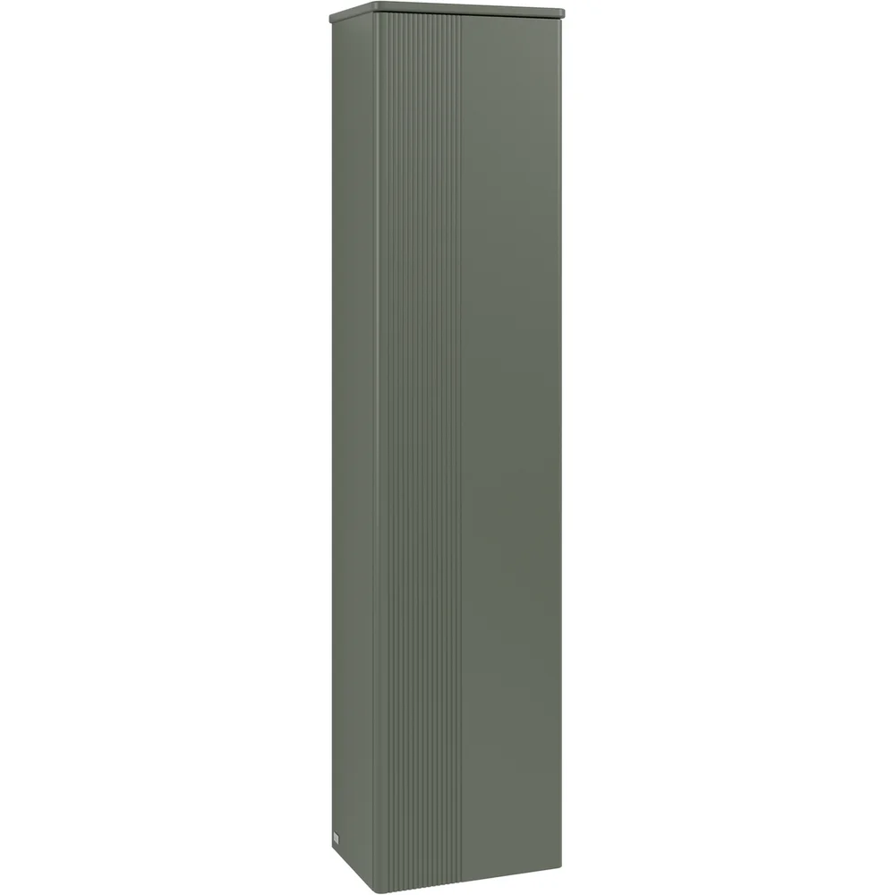 V&B ANTAO HØYSKAP 1 DØR RILLET 414X1719X287 HØYRE GRØNN v:3026472