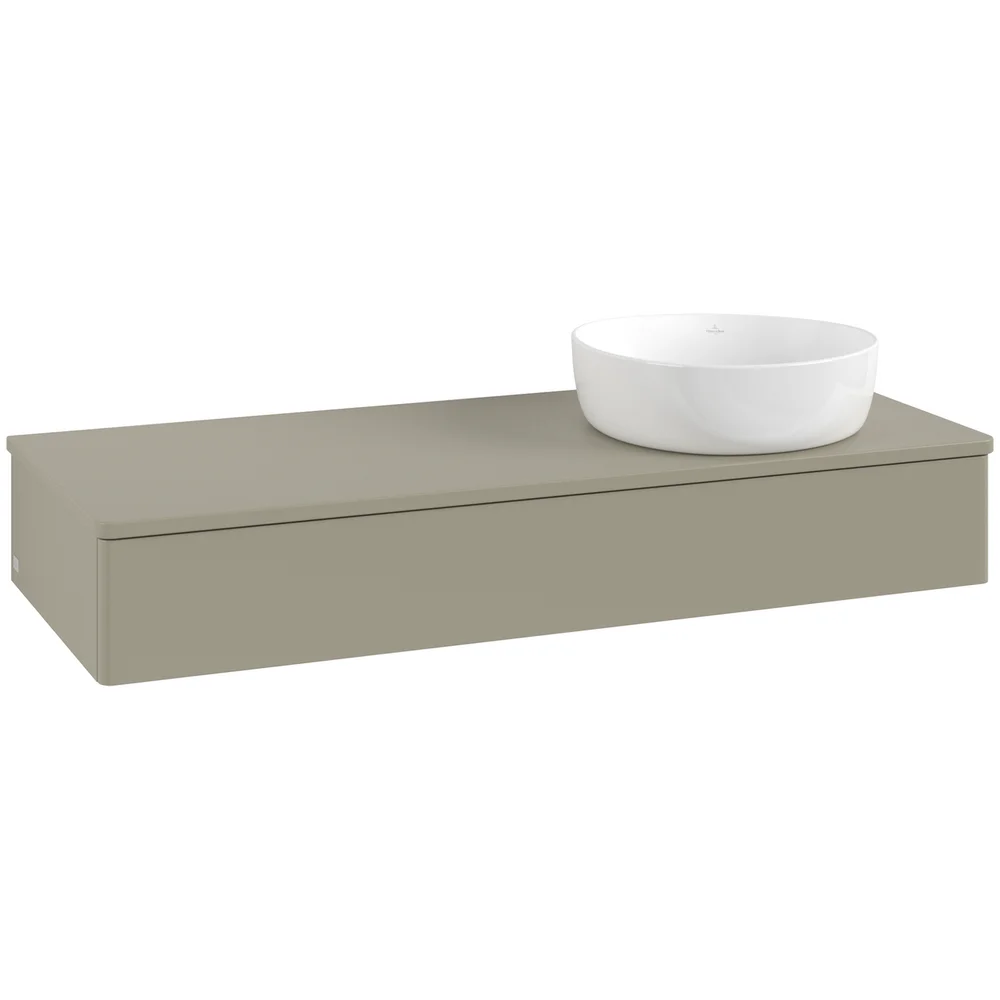 V&B ANTAO SERVANTSKAP 1 SKUFF GLATT 1200X190X500 HØYRE U/KRANHULL STENGRÅ v:8735117