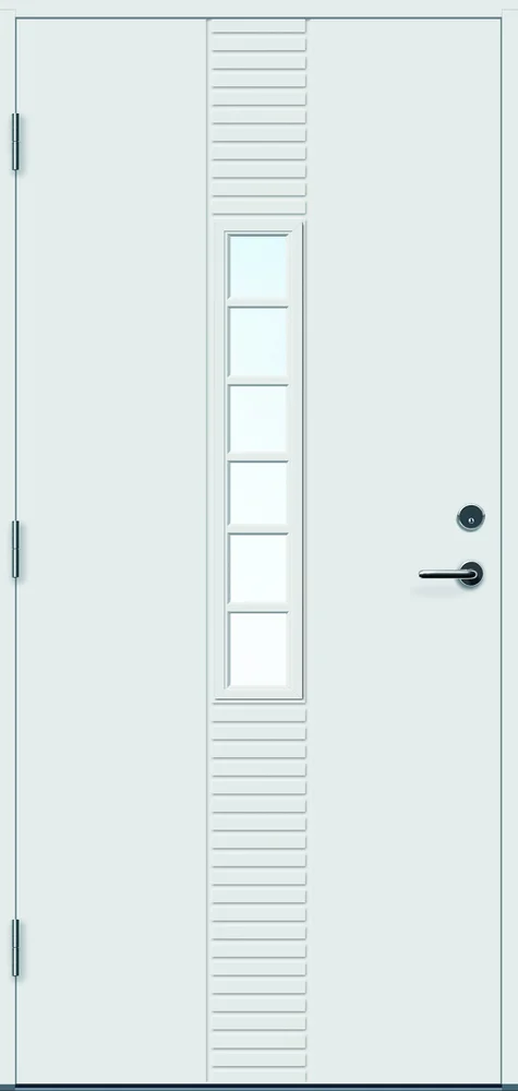 Ytterdør 100×210 Lillehammer kompakt glass hvit v v:8275483