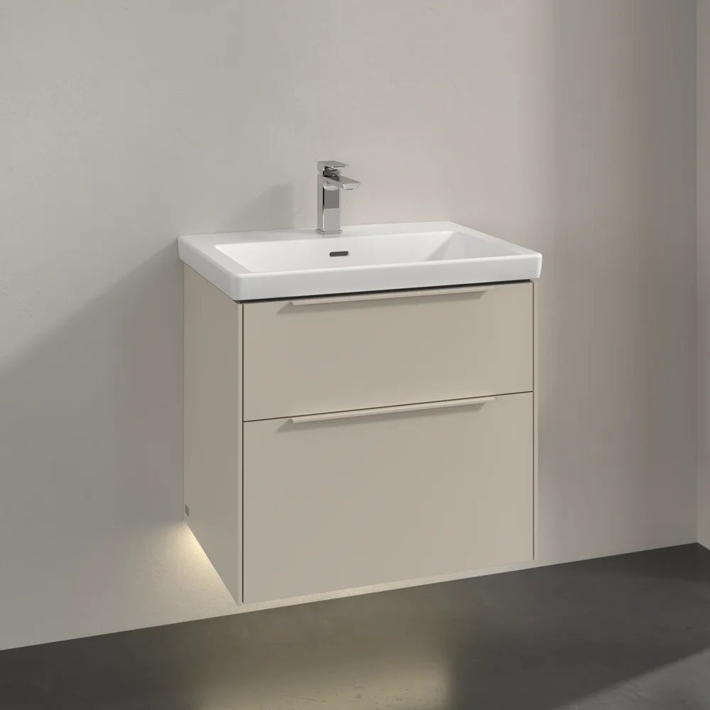 V&B SUBWAY 3.0 SERVANTSKAP 62X57 CASHMERE GREY M/LYS HÅNDTAK I MØBELETS FARGE v:3310814