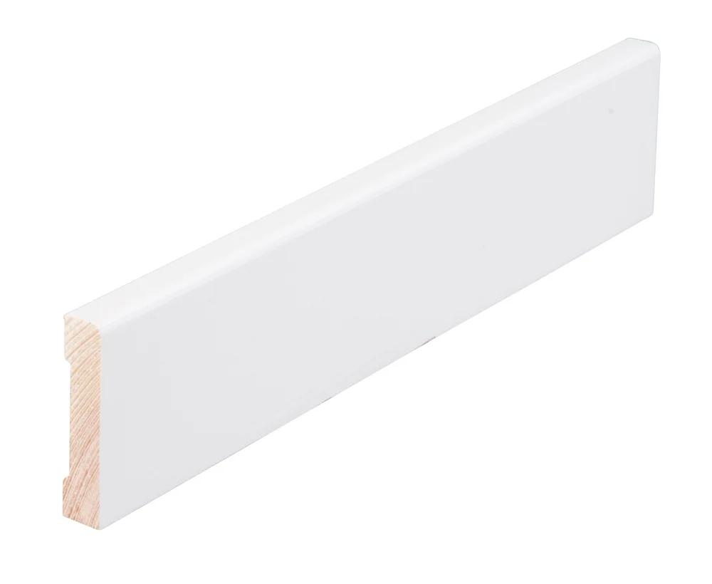 Gulvlist avrundet kant malt Furu 10x058x4400 v:3344754 Gulvlist avrundet kant malt Furu 10x058x4400 v:3344754