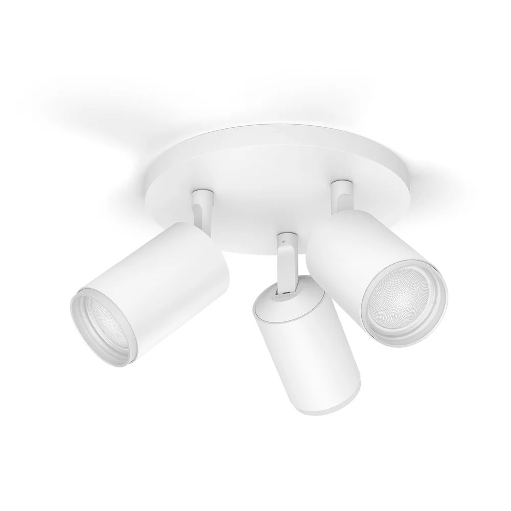 Philips Hue Taklampe spotlight Fugato HUE, 3×4,2W, hvit v:6410822 Philips Hue Taklampe spotlight Fugato HUE, 3×4,2W, hvit v:6410822
