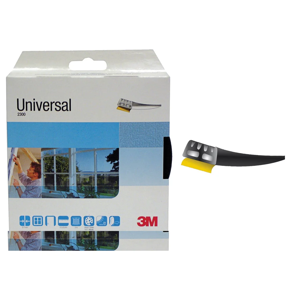Tätningslist Universal, självhäftande, svart, 15×8 mm, 2 m v:7935260 Tätningslist Universal, självhäftande, svart, 15×8 mm, 2 m v:7935260