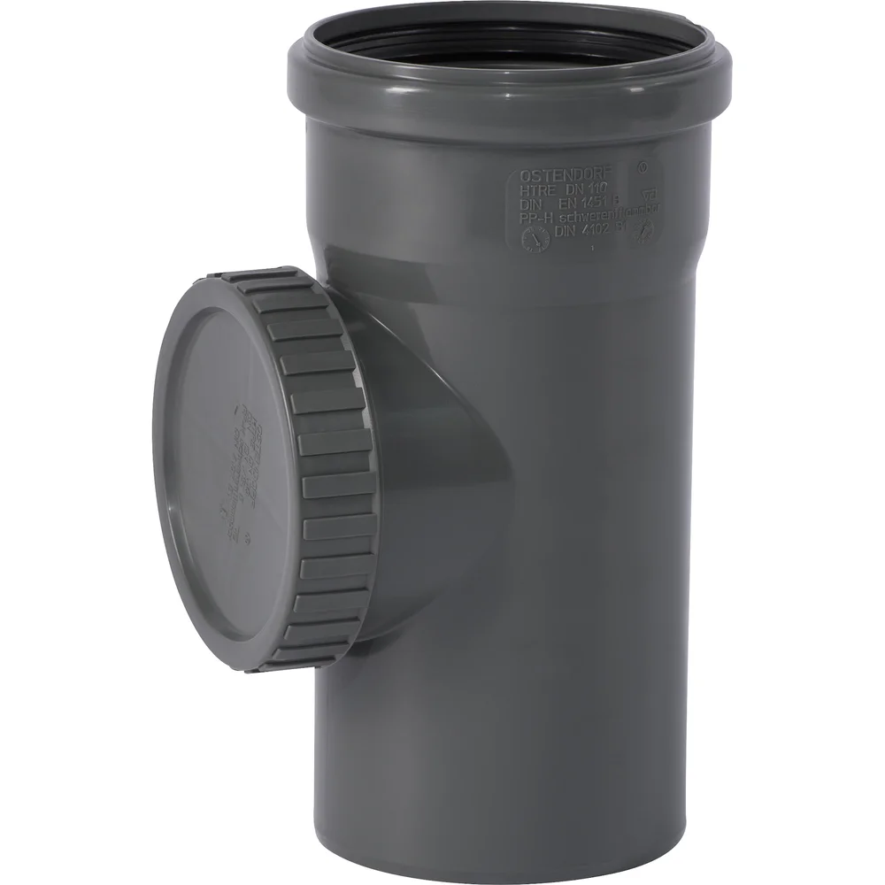 HT SAFE AVLØPSRØR M/STAKELUKE PP GRÅ 110MM v:6625272 HT SAFE AVLØPSRØR M/STAKELUKE PP GRÅ 110MM v:6625272