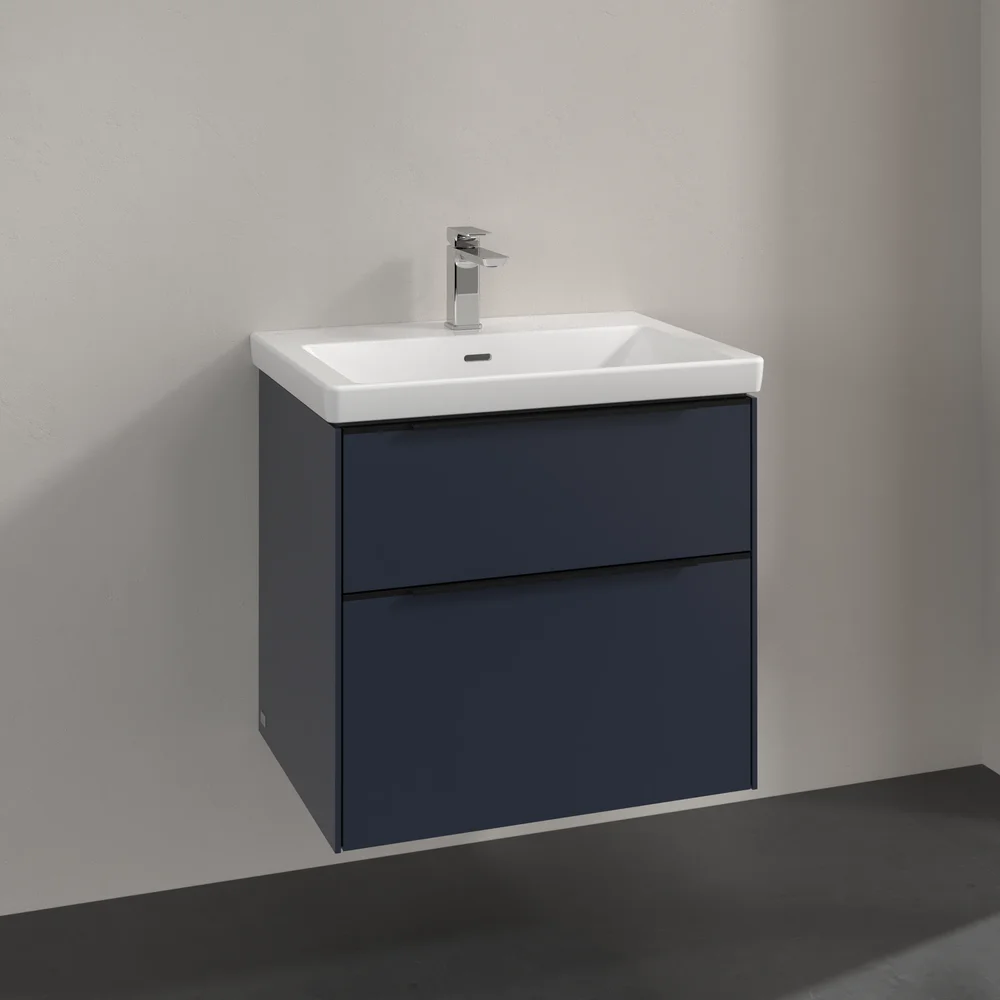V&B SUBWAY 3.0 SERVANTSKAP 62X57 MARINE BLUE HÅNDTAK I VOLCANO BLACK v:7667406