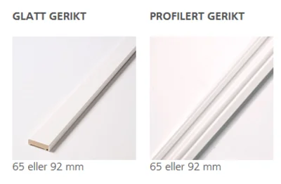 GERIKT 093MM PROFIL HVIT PAR v:1616445