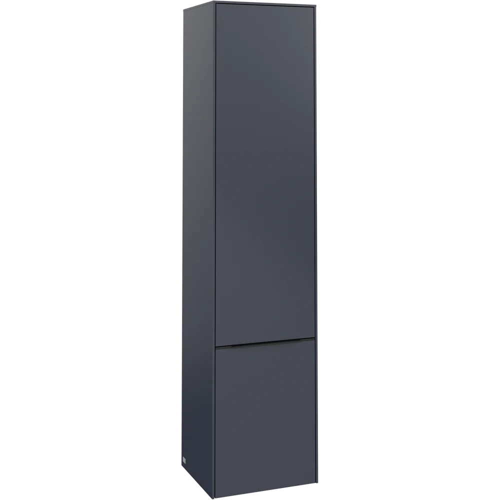 V&B SUBWAY 3.0 HØYSKAP 40X171 VENSTRE 2 DØRER MARINE BLUE HÅNDTAK I VOLCANO BLACK v:2816218