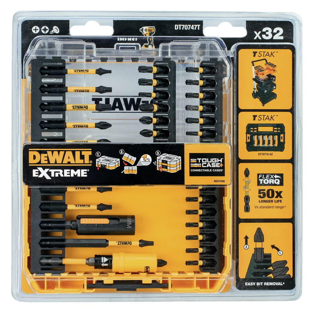 Dewalt Bitssett i 32 deler DT70747T-QZ v:2415886 Dewalt Bitssett i 32 deler DT70747T-QZ v:2415886