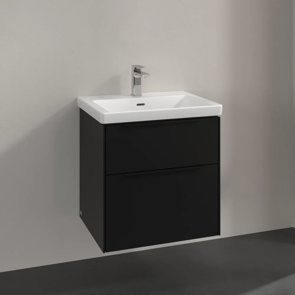 V&B SUBWAY 3.0 SERVANTSKAP 57X47 VOLCANO BLACK HÅNDTAK I MØBELETS FARGE v:3932648