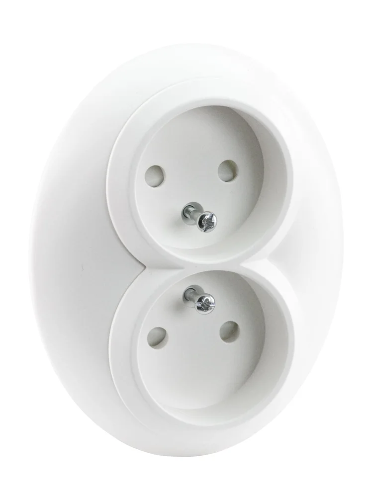 Schneider Electric Vegguttak Renova, innfelt, 2-veis, ujordet, hvit v:6209653