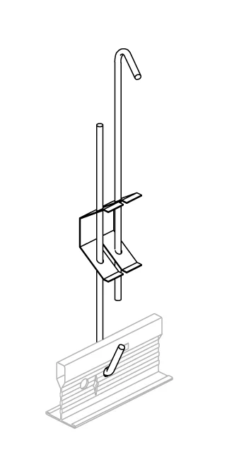 HENGER M/BESLAG 1020-1990MM v:3154222 HENGER M/BESLAG 1020-1990MM v:3154222