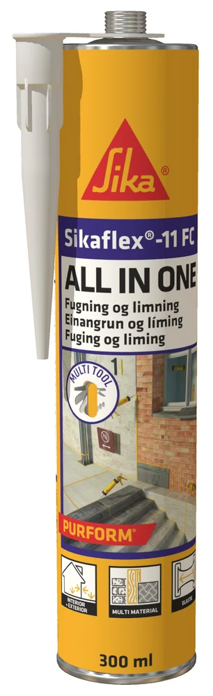Fugemasse og lim elastisk 0,3 liter hvit v:5999348