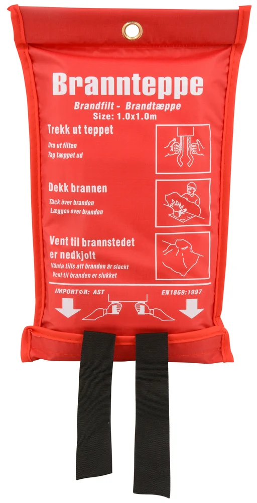 Brannteppe Nor-Tec 1x1m Rød - Schou v:6442514