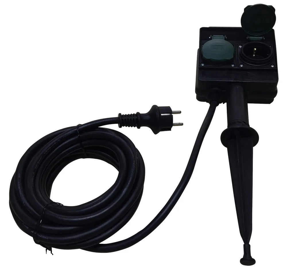 4-USE JORDSPYD MED 2 UTTAK IP44 v:7390241 4-USE JORDSPYD MED 2 UTTAK IP44 v:7390241