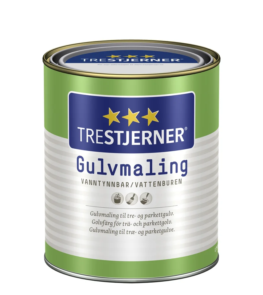 Trestjerner gulvmaling halvblank klassisk hvit base 0,68l v:5678175 Trestjerner gulvmaling halvblank klassisk hvit base 0,68l v:5678175