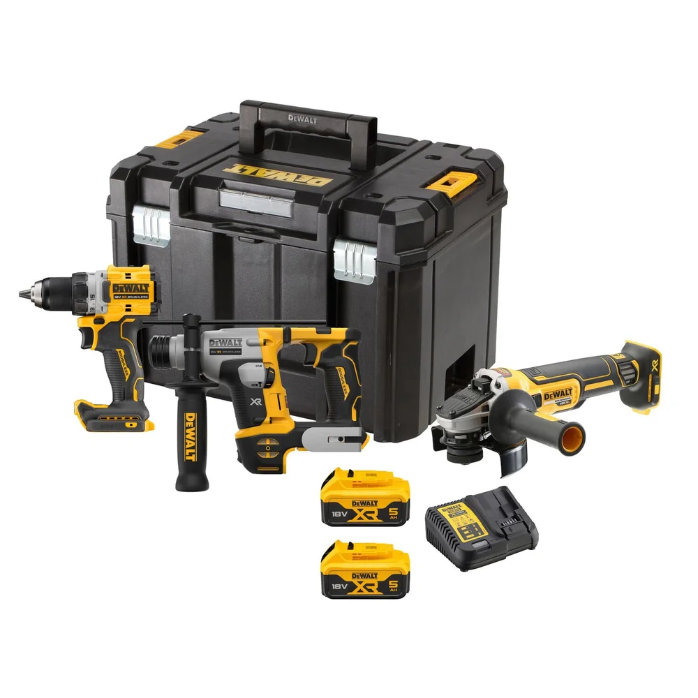 Dewalt Kombikit DCK355P2T 18V, 3 maskiner, 2 stk 5,0Ah-batterier & TSTAK v:8947965
