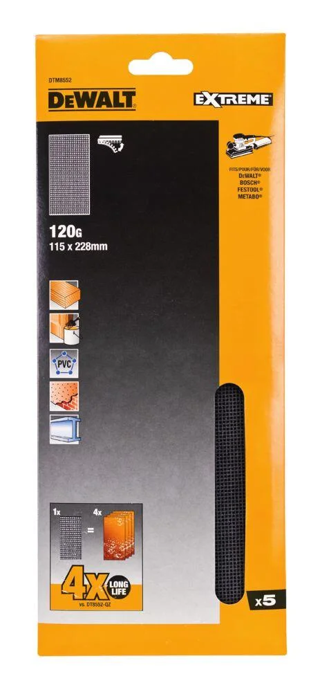 DeWalt DTM8552 slipepapir 120K 5-pk v:1458966 DeWalt DTM8552 slipepapir 120K 5-pk v:1458966