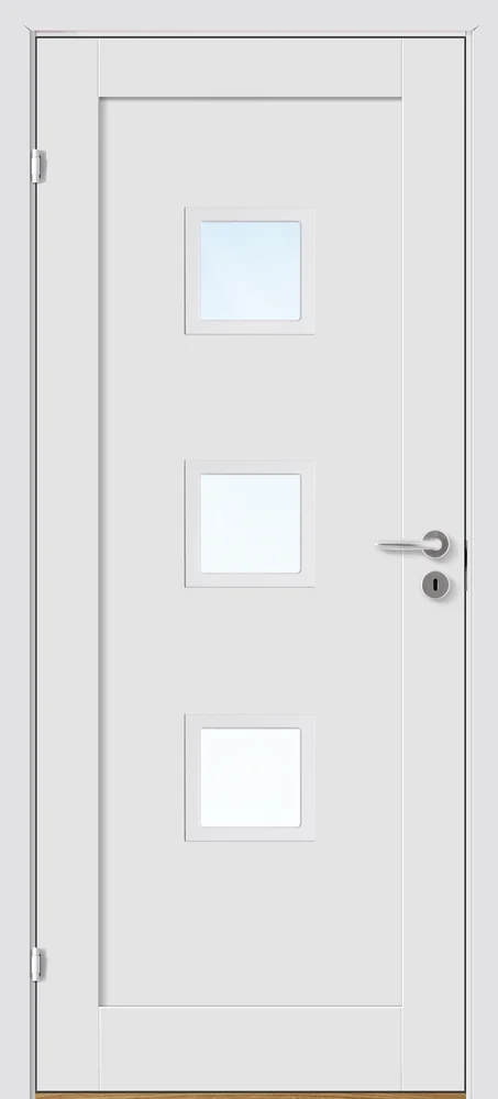 Innerdør stil 1 f3 hvit frostet glass 70×200 cm v:3988610