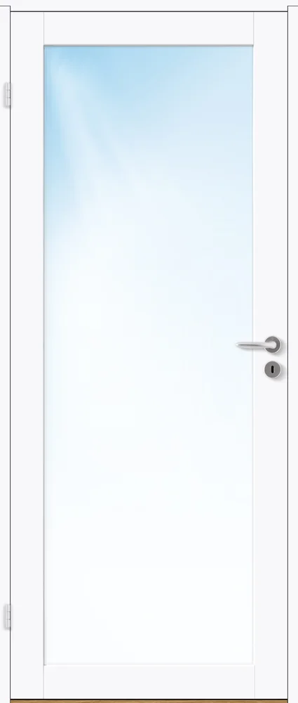 Skyvedør Base 1 med glass klassisk hvit 90×190 cm v:5343339 Skyvedør Base 1 med glass klassisk hvit 90×190 cm v:5343339