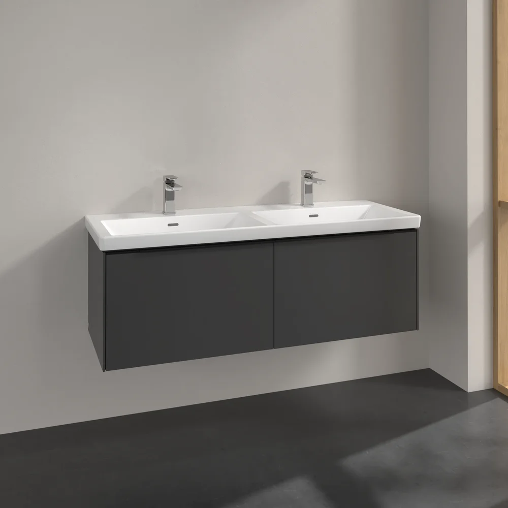 V&B SUBWAY 3.0 SERVANTSKAP 127X42 F/DOBBEL SERVANT BLACK GRAPHITE HÅNDTAK I VOLCANO v:4731800