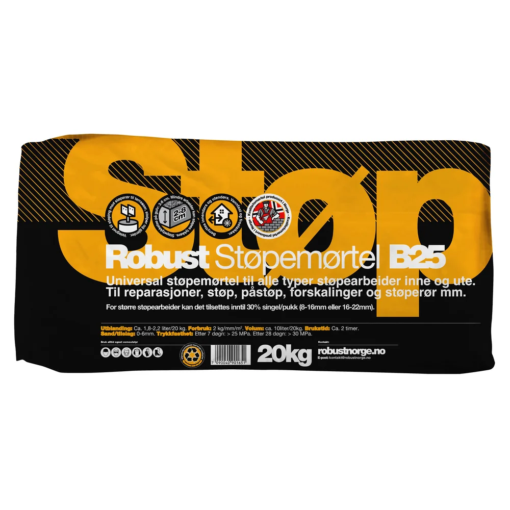 ROBUST STØPEMØRTEL B25 v:4028664 ROBUST STØPEMØRTEL B25 v:4028664