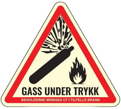 SKILT GASS UNDER TRYKK 180X160MM VS v:6032396