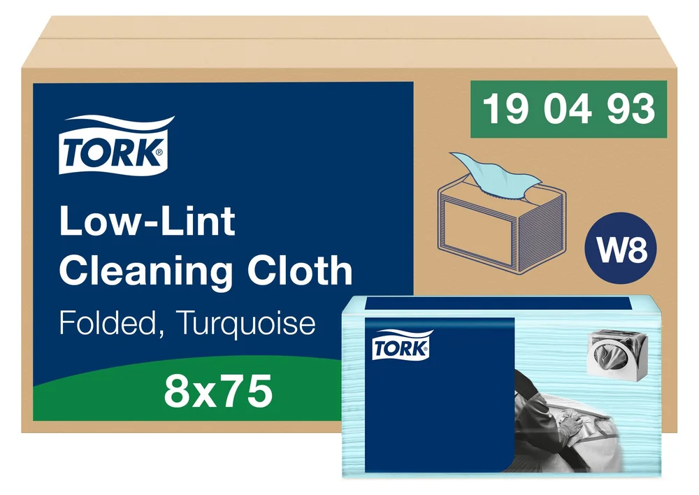 TORK RENGJØRINGSKLUT W8 TURKIS 75 STK 190493 v:7984281