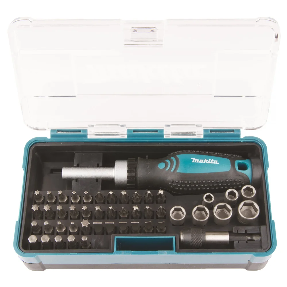 Makita Bitsett B-36170, med bitskrutrekker, 47 deler v:9459274