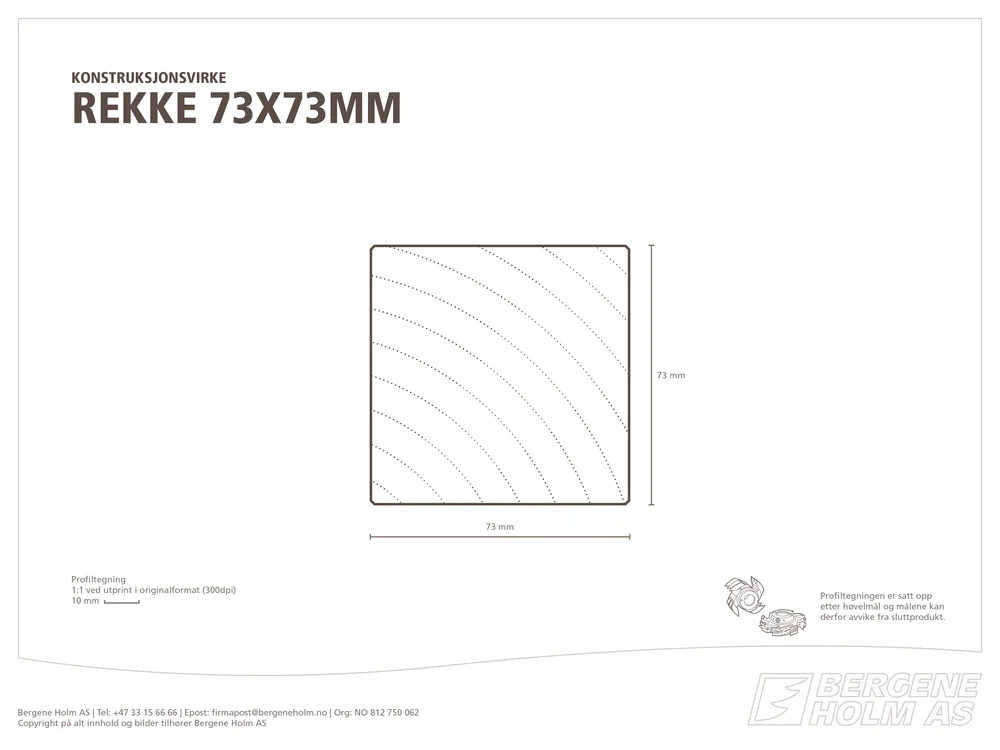 Justert lekt/rekke klasse 1 impregnert furu 73×73 mm v:5918854 Justert lekt/rekke klasse 1 impregnert furu 73×73 mm v:5918854