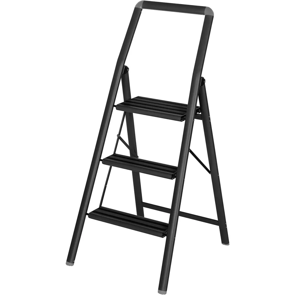WENKO ALU SAMMENLEGGBAR STIGE 3 TRINN SORT v:7039452