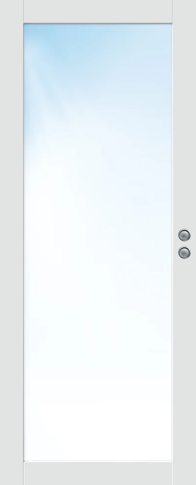 Skyvedør Base 1 med glass hvit 100×200 cm v:2778636