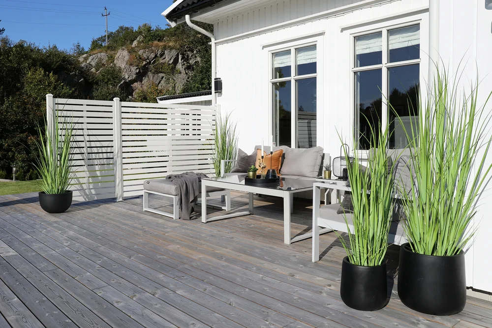 Stolpe aluminium m/hatt hvit 92 cm v:5954731