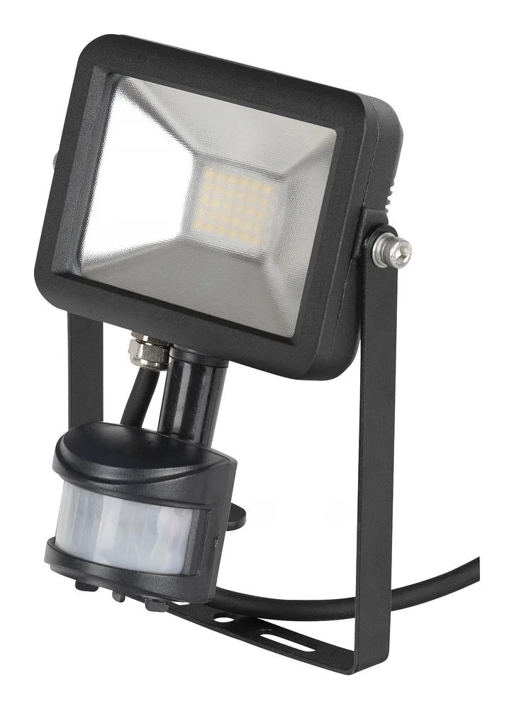 Gelia Lyskaster LED med bevegelsesdetektor, 20 W, IP44, svart v:4908143 Gelia Lyskaster LED med bevegelsesdetektor, 20 W, IP44, svart v:4908143