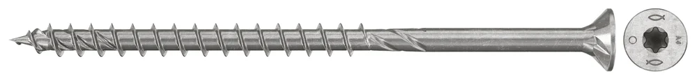 Treskrue syrefast A4 senkhode TX 5x100 mm 100 stk v:9947479