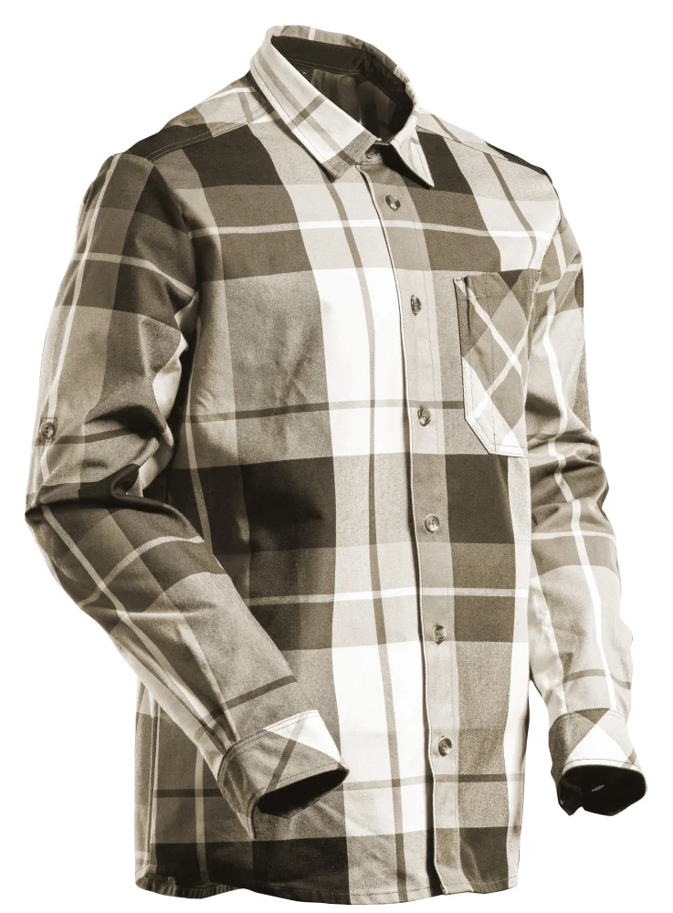 Mascot skjorte flanell mørk sand str 4XL v:1735265