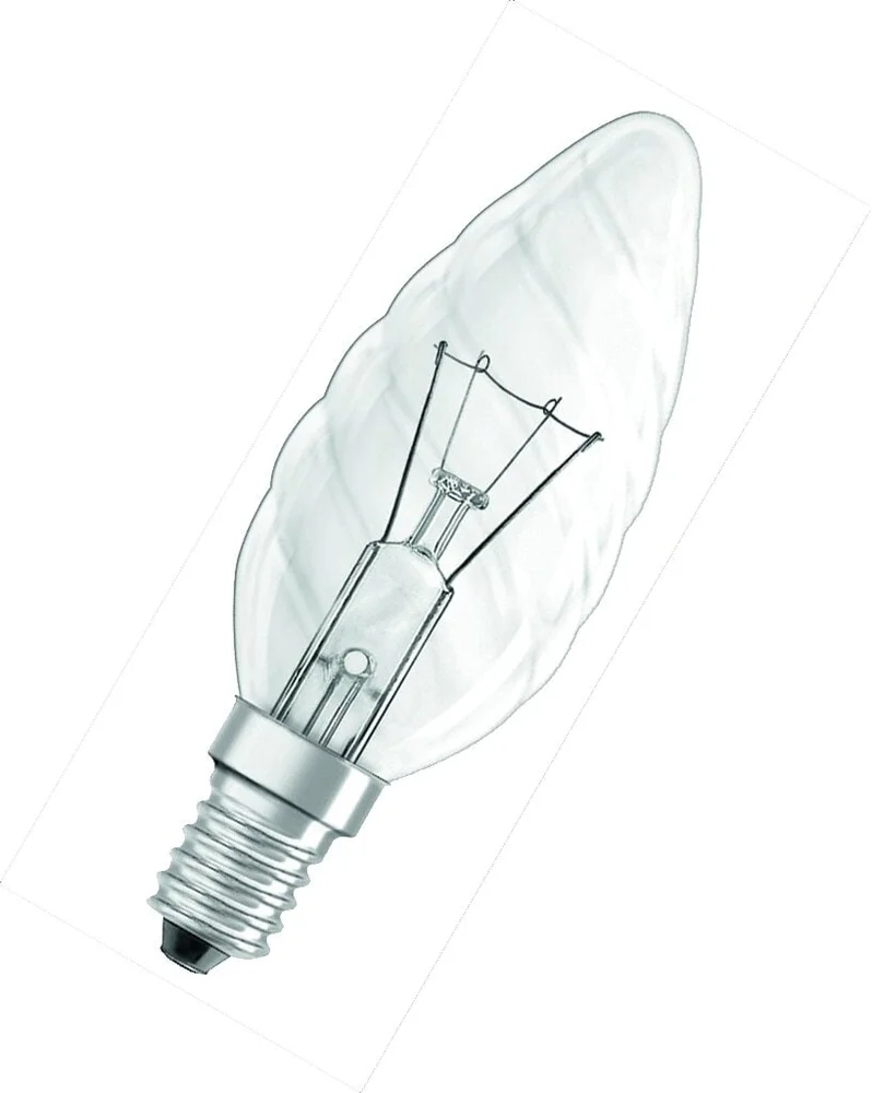 Osram Glødelampe krone vridd, 11 W, E14, klar, 59 lm v:2252936 Osram Glødelampe krone vridd, 11 W, E14, klar, 59 lm v:2252936
