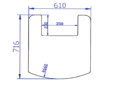 Gulvplate herdet glass 610×716 – Jøtul v:3537493