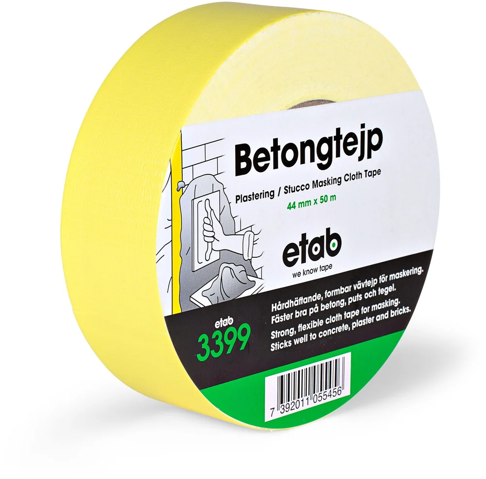 ETAB VÄVTEJP MUR OCH BETONG 3399 44MMX50M GUL v:8068457 ETAB VÄVTEJP MUR OCH BETONG 3399 44MMX50M GUL v:8068457