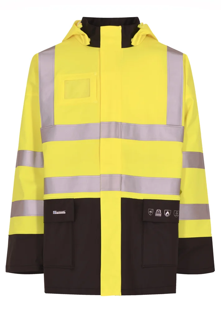 Regnjakke FR-LR6025 antiflame gul størrelse XL v:4933378